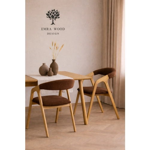 PRODUCENT Krzesło Dębowe KR-201 Kolor Tkaniny Brązowy